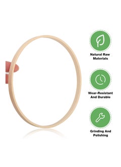 KASTWAVE Floral Wreath Hoops, 10PCS Wooden Floral Hoop, Dream Catcher Connection Ring, 20cm Wooden Wreath Rings for DIY Wedding Christmas Wreath Decor, Dream Catcher and Wall Hanging Crafts  - Image 3