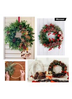 KASTWAVE Floral Wreath Hoops, 10PCS Wooden Floral Hoop, Dream Catcher Connection Ring, 20cm Wooden Wreath Rings for DIY Wedding Christmas Wreath Decor, Dream Catcher and Wall Hanging Crafts  - Image 5