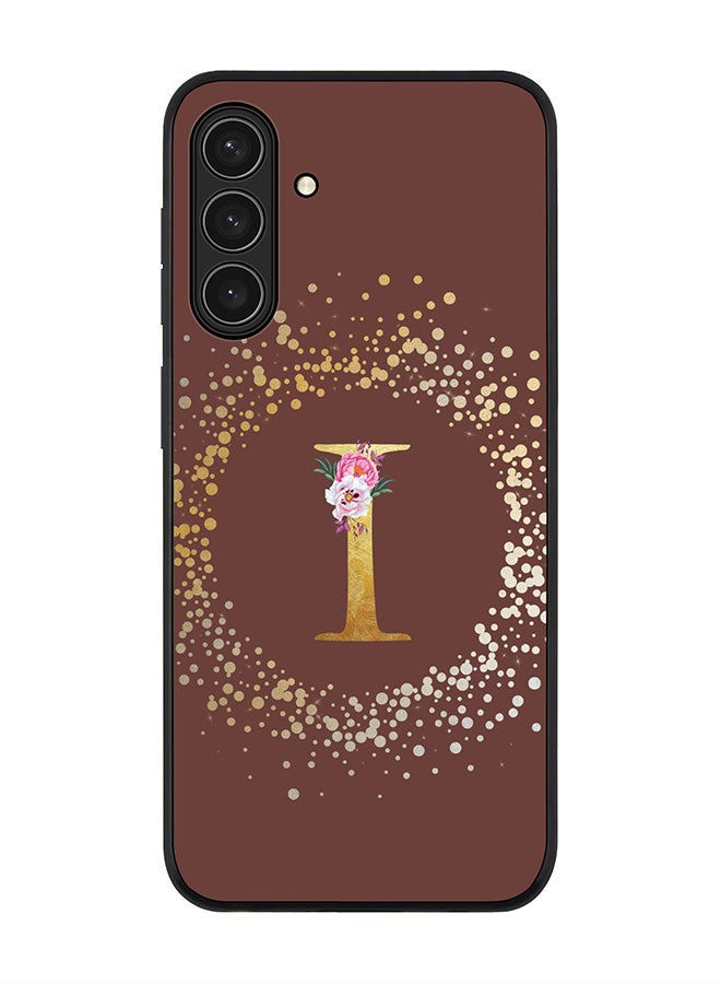 For Samsung Galaxy A17 / A17 4G Case,Slim fit Camera Protection, Shockproof Thin Phone cover  - Custom Monogram Floral - I  (Brown )