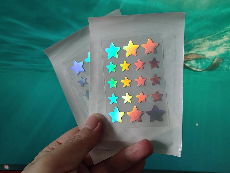 smileplus Acne Pimple Patches Hydrocolloid Cute starface Fashion Laser Stars Acne Pimple Patches Pimples Zit Star Face Stickers 36pcs