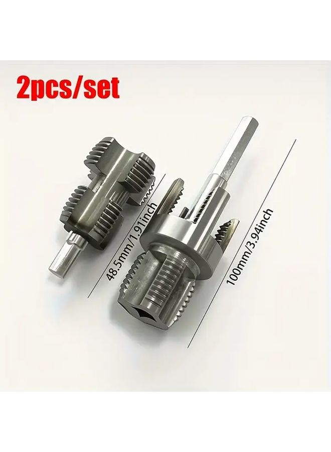 2pcs NPT Pipe Thread Repair Tool Manual Taper Tap Set For PPR PVC Copper Pipes - Image 4