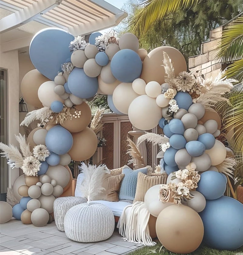 YOURS DECOR Happy Birthday Balloons Decoration Kit - 102 Pcs Blue & White Balloons Garland Birthday Decoration | Birthday Party Decoration Set for Celebrations for Kids & Adults - Image 5