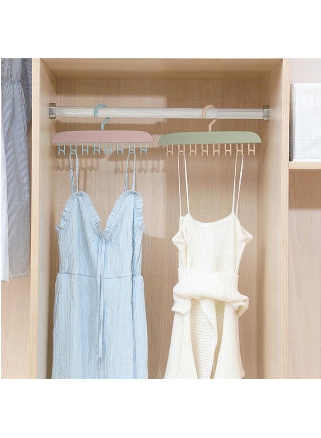 Anti Slip Multi Hook Coat Rack, 4Pcs Space Saving Hangers with 8 Hooks, Wall Mount Coat Hanger, 360° Swivel Multifunctional Lingerie Vest Sling Rack,Closet Organizer for Underwear  - Image 2