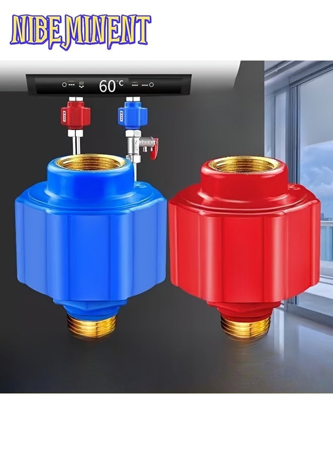 NIBEMINENT 3pcs Household Electric Water Heater Universal Type Insulation Wall Copper Connector Large Flow Anti-Electric Shock Safety Anti-Electric Wall Leakage Proof, Safer Bathing - Image 5