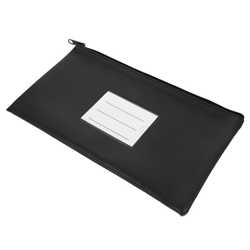 PU Leather Cash Bag with Zipper Foldable Organizer Pouch for Money Documents Passports Travel Office Use - Image 2