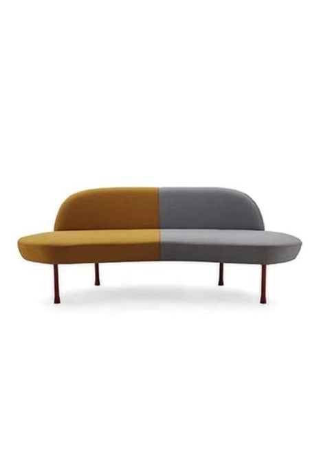 Rhine 3-Seater (curved shaped sofa)  Cushion Layered and Comfortable Modern Design Living Room Furniture Office Resturant School  Multicolor