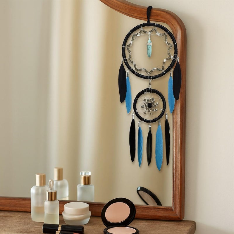 Awlee Dream Catchers Blue for Adults Boho Room Décor Dreamcatcher Small Bedroom Wall Hanging for Kids Girls Boys - Image 4