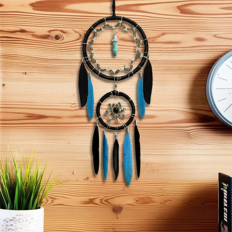 Awlee Dream Catchers Blue for Adults Boho Room Décor Dreamcatcher Small Bedroom Wall Hanging for Kids Girls Boys - Image 5