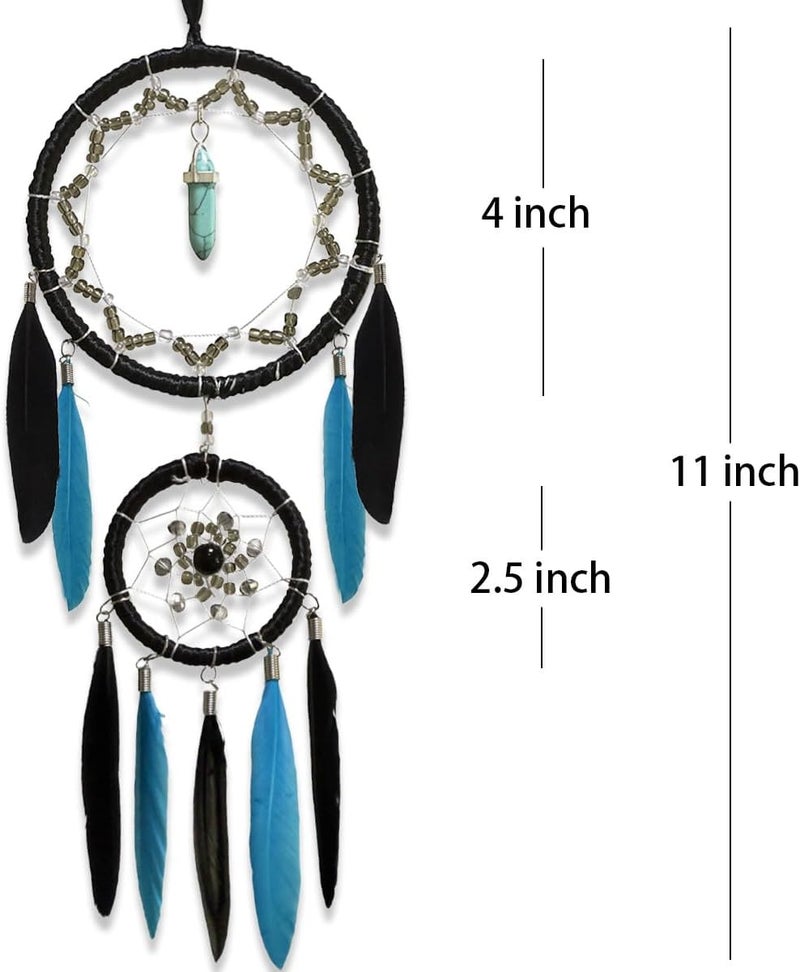 Awlee Dream Catchers Blue for Adults Boho Room Décor Dreamcatcher Small Bedroom Wall Hanging for Kids Girls Boys - Image 1