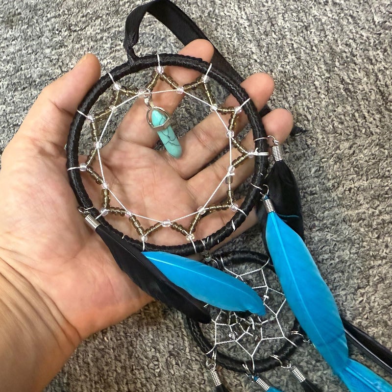 Awlee Dream Catchers Blue for Adults Boho Room Décor Dreamcatcher Small Bedroom Wall Hanging for Kids Girls Boys - Image 2