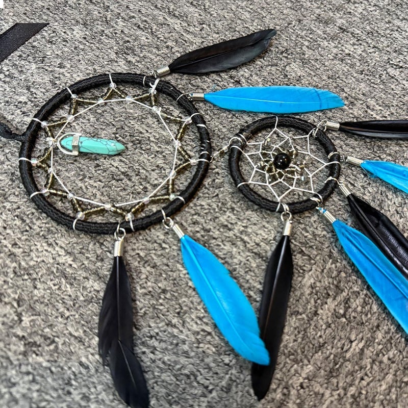 Awlee Dream Catchers Blue for Adults Boho Room Décor Dreamcatcher Small Bedroom Wall Hanging for Kids Girls Boys - Image 3