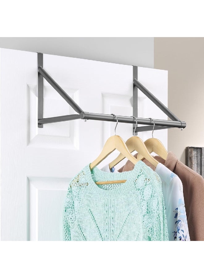 Whitmor Over The Door Epoxy Coated Closet Rod Gunmetal Grey 25.4 x 25.4 x 45.72 cm 6905-3836 - Image 2