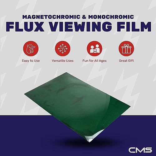 CMS MAGNETICS - 12x12 Green Magnetic Flux Viewing Film for Revealing Hidden Magnetic Field Patterns in Permanent Magnets for Science Projects, Research and STEM Education in Magnetism - Image 3