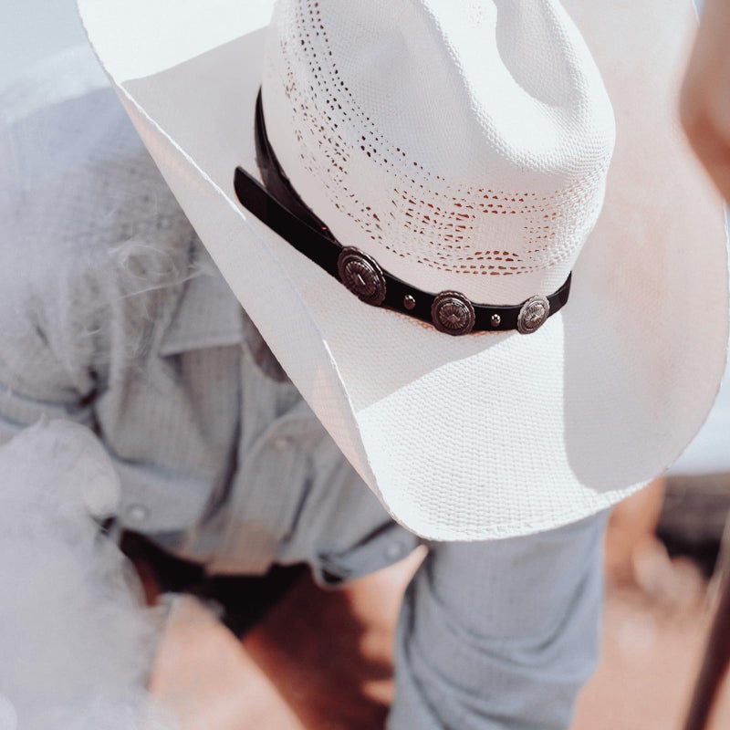 Gamboa Hat Bands for Cowboy and Cowgirl Western Accesories for Men and Women Leather Style Hat Belt Band - Image 5