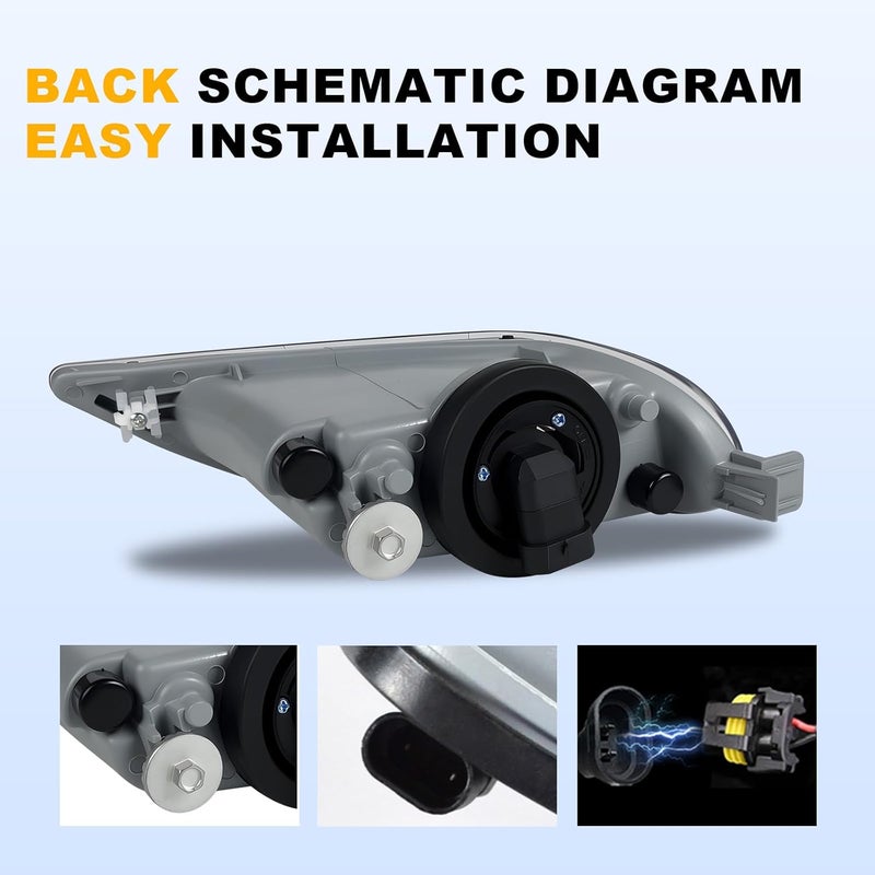 Shocklight Driving Fog Lights for Toyota Camry, Corolla, and Solara with Halogen Bulb & Wiring Kit - Image 3