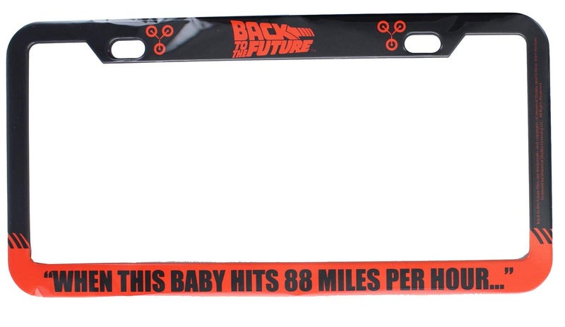 Factory Entertainment Back to The Future 88 MPH License Plate Frame, red - Image 1