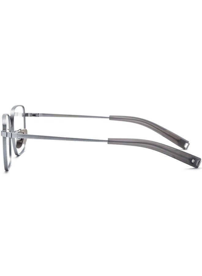 FONEX Pure Titanium Glasses Frame Men Square Eyeglasses Optical Eyewear F8827 (Silver, Clear), 55-19-151 - Image 5