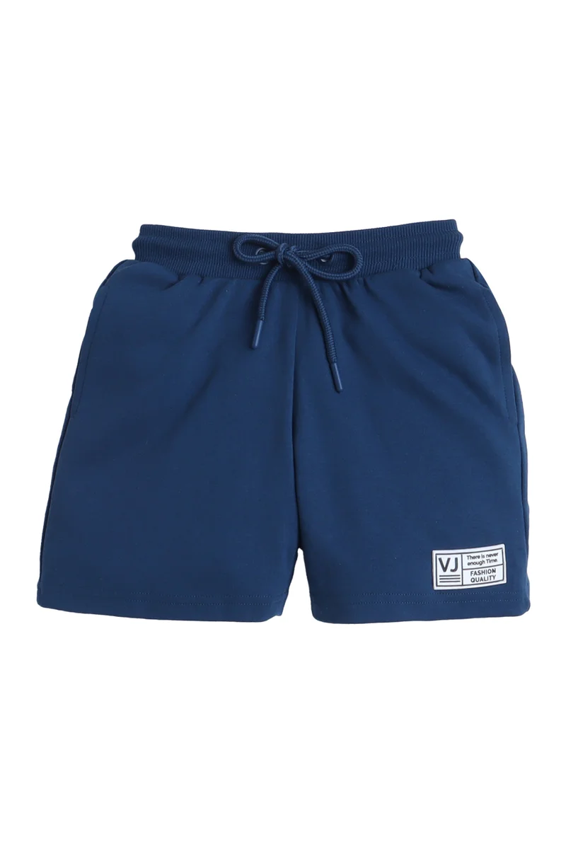 victor and jane "Boys Cotton Interlock Tee & Shorts Set – Navy "