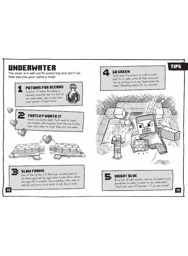 Farshore Minecraft Tips, Tricks and Hacks: The official illustrated guide to Minecraft in 2024. Full of gaming tips, it’s the perfect gift for kids and families to enjoy!  - Image 5
