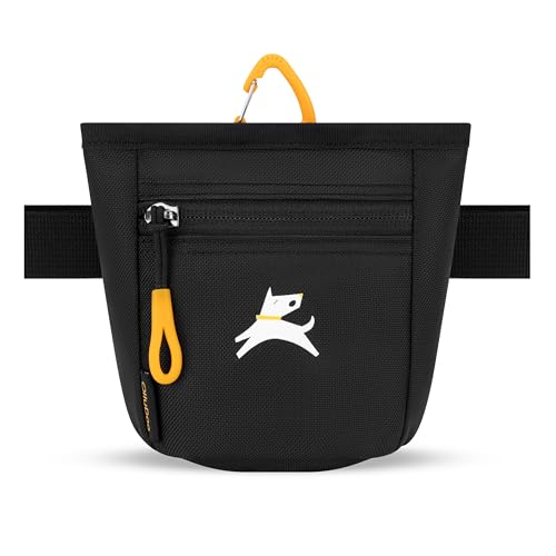 OllyDog Goodie Treat Bag Dog Treat Pouch Waist Belt Clip for HandsFree Training Magnetic Closure Dog Training and Behavior Aids Three Ways to Wear Raven S25 - Image 1