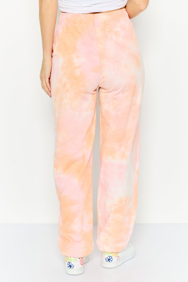 NIA Women Regular Fit Tie Dye Drawstring Sweatpants, Multicolor - Image 4