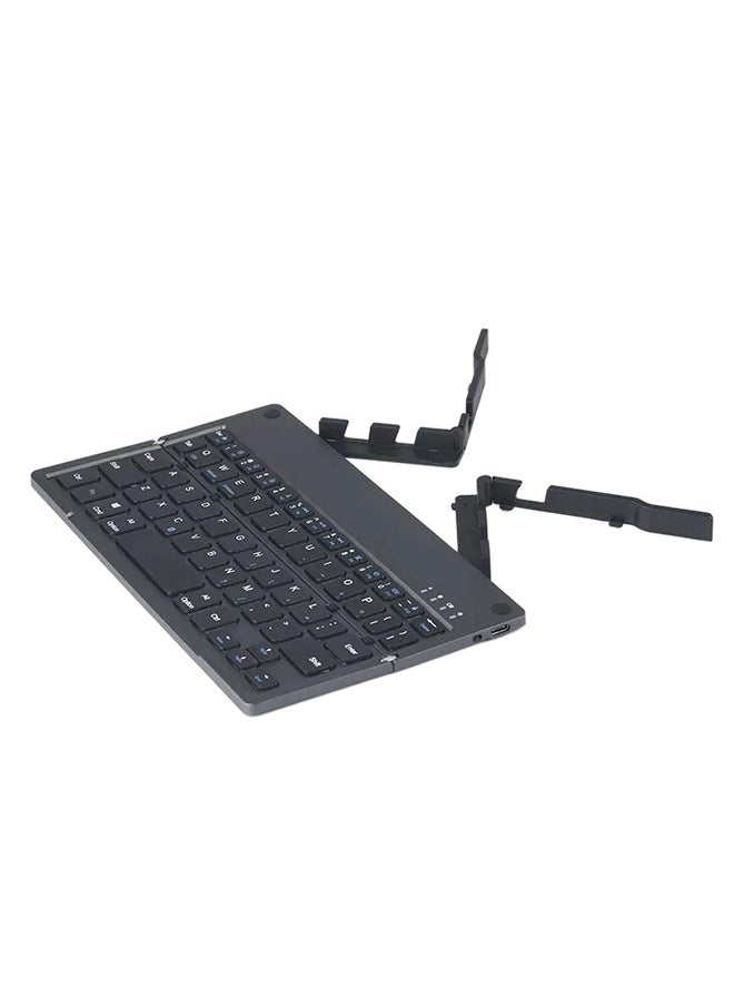 Rich Life - Bi-Fold Bluetooth keyboard with Stand – Type-C Rechargeable Universal Keyboard for Mobile Phone, Tablet & Laptop - Image 1