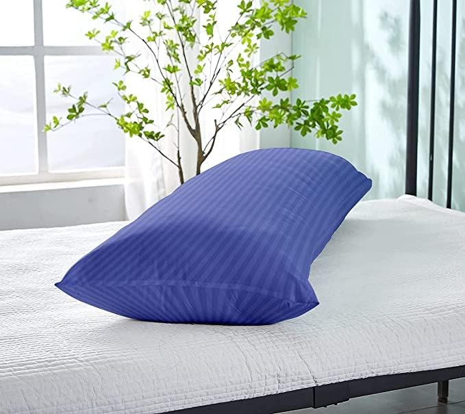 Harmony Home Hotel Linen Long Body Pillow – Super Soft 100% Polyester Microfiber 1cm Stripe – Lavender, 45×120 cm (1 Piece) - Image 3