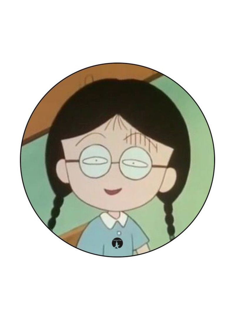 RKN Anime Chibi Maruko Chan Printed Mouse Pad Blue/Green/Black