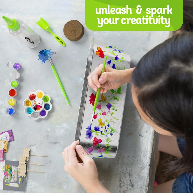Dan&Darci Paint & Plant Flower Growing Kit for Kids - Gift Ideas Age 5 6 7 8-12 Year Old Girl - Birthday Crafts Gifts for Girls & Boys, Fun Children Gardening Kits, Art Projects for Ages 5-12 Years - Image 2
