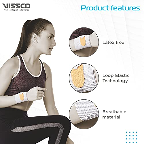 Vissco Wrist Binder With Double Lock, Wrist Support for Sports, Badminton, Hockey, Cricket Gym & Workout, Put it for Ganglion Cyst, Sports Injury & Wrist Pain - Large (Grey) - Image 4