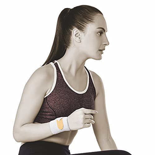 Vissco Wrist Binder With Double Lock, Wrist Support for Sports, Badminton, Hockey, Cricket Gym & Workout, Put it for Ganglion Cyst, Sports Injury & Wrist Pain - Large (Grey) - Image 1