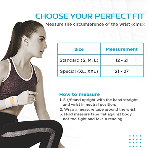 Vissco Wrist Binder With Double Lock, Wrist Support for Sports, Badminton, Hockey, Cricket Gym & Workout, Put it for Ganglion Cyst, Sports Injury & Wrist Pain - Large (Grey) - Image 2