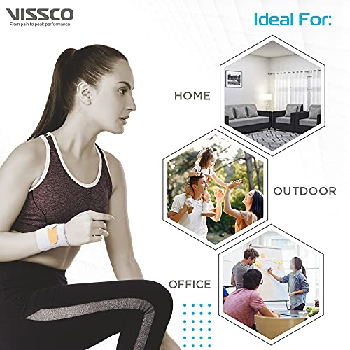 Vissco Wrist Binder With Double Lock, Wrist Support for Sports, Badminton, Hockey, Cricket Gym & Workout, Put it for Ganglion Cyst, Sports Injury & Wrist Pain - Large (Grey) - Image 5
