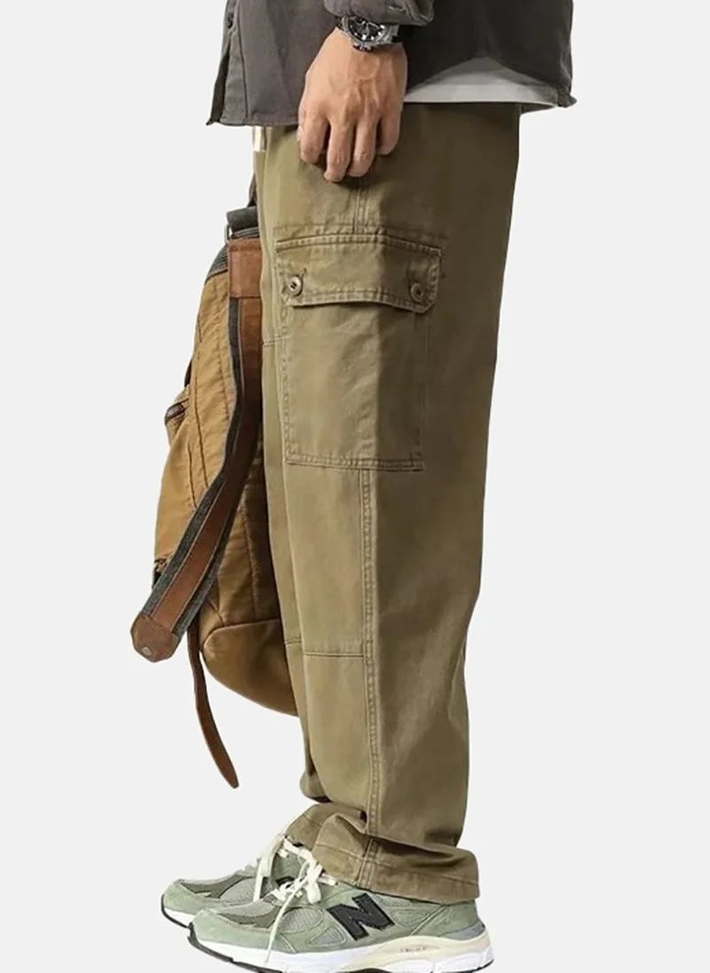 يونيكي Khaki Solid Cargos