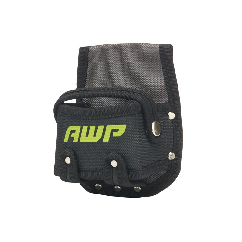 AWP Tape Measure Pouch with Metal Belt Clip and Tunnel Loop Tool Belt Accessory