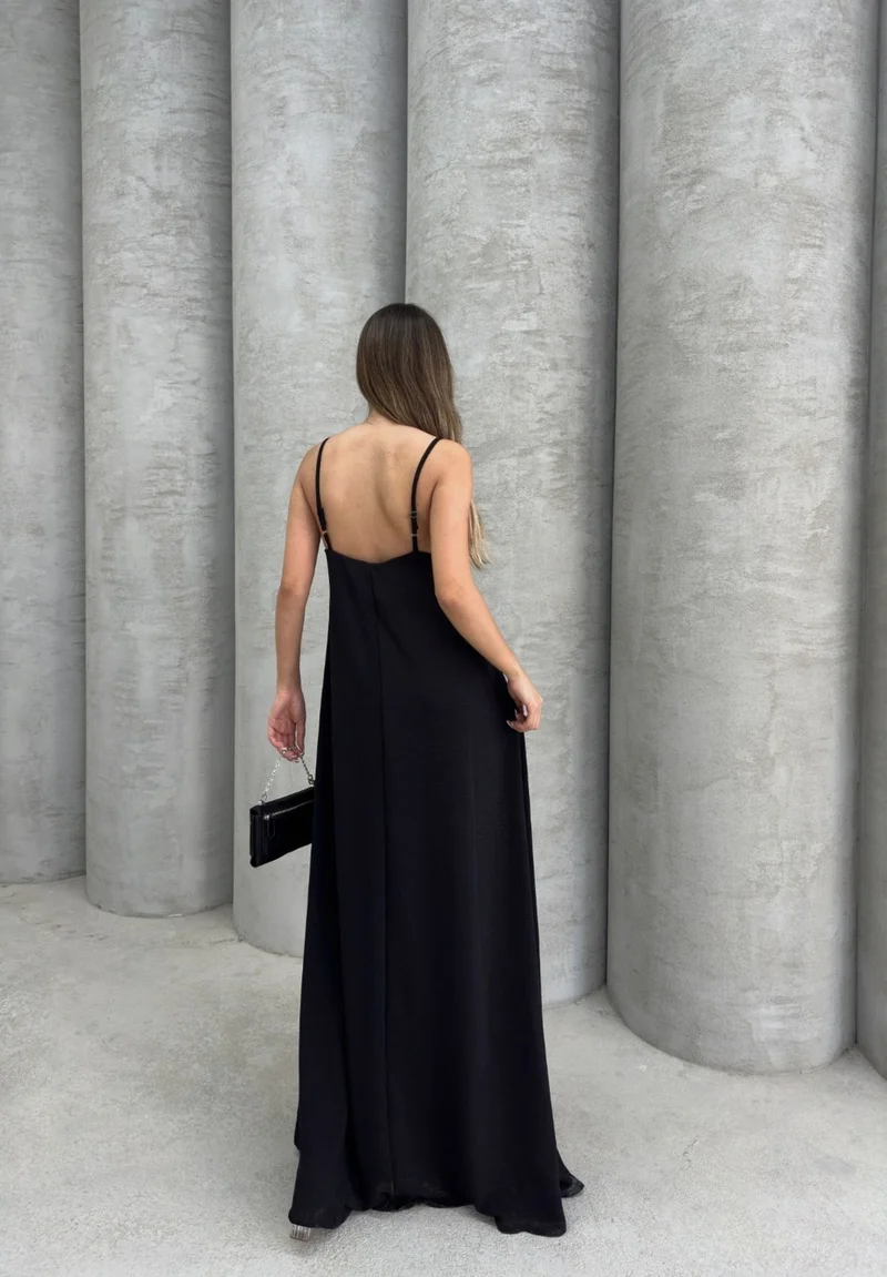 ايشيلدا فاشن Işılda Ayrobin Fabric Suspender Dress