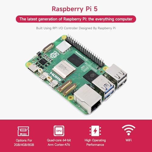 Waveshare مجموعة Waveshare AI، متوافقة مع Raspberry Pi 5، حزمة مع Raspberry Pi AI HAT+ 26T، كاميرا PI5-IMX219-77، مروحة، بطاقة TF سعة 64 جيجابايت، كابل وما إلى ذلك (8 عناصر) - Image 3
