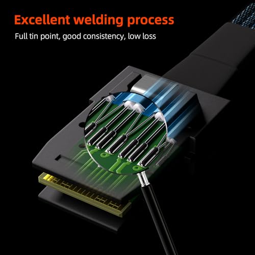 OIKWAN Mini SAS to 4 SATA Cable, 36 Pin SFF 8087 Host/Controller to 7 Pin SATA Target/Backplane, Compatible with PERC H310, RAID Controller 3Feet(2 Pack) - Image 5