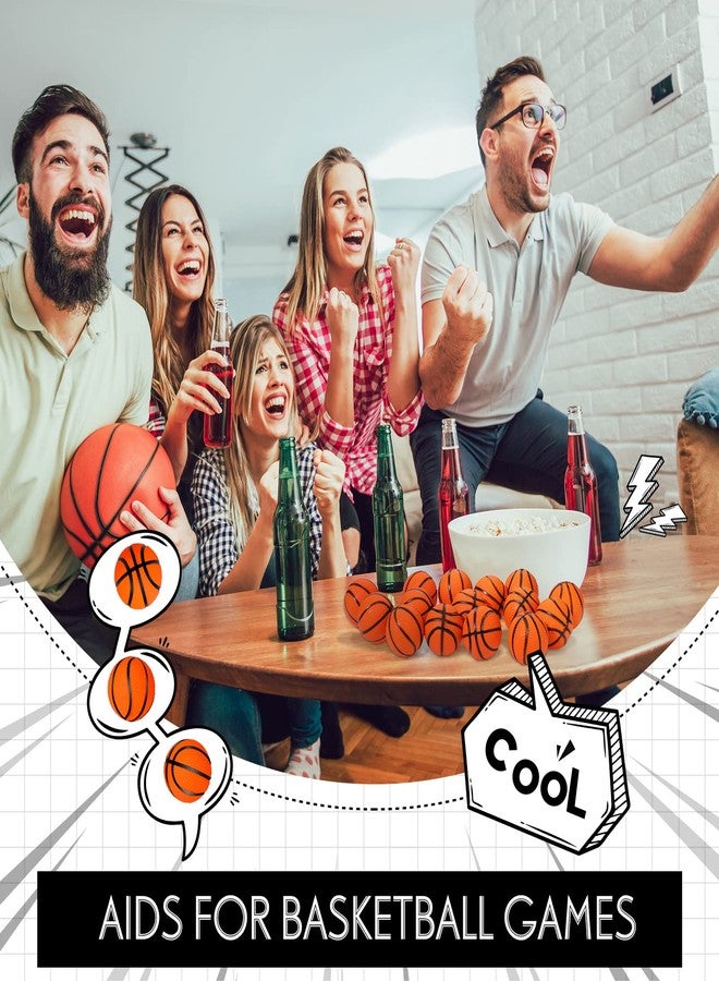 Hungdao 30 Pcs Mini Basketballs Stress Balls 1.18 Inch Mini Basketball Party Favor Tiny Foam Basketballs Small Soft Sports Balls Basketball Decorations Foam Toy for Relief Party - Image 4