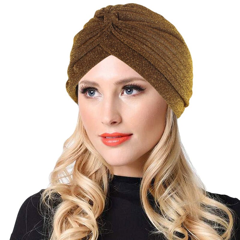 KINGREE Chemo Cap,Turban Headwear,Multi Function Headwrap and Chemo Hats for Hairloss (28 Series, Gold) - Image 3