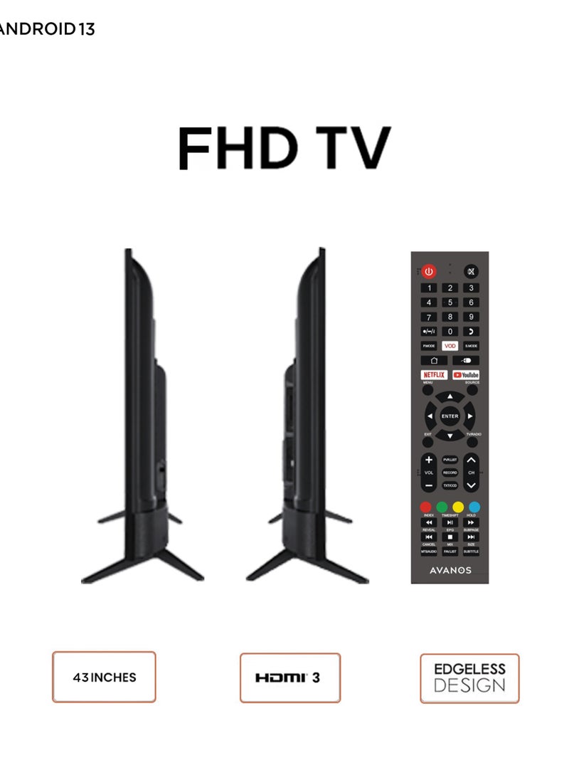AVANOS - 43" FHD Edgeless Android TV - Image 1