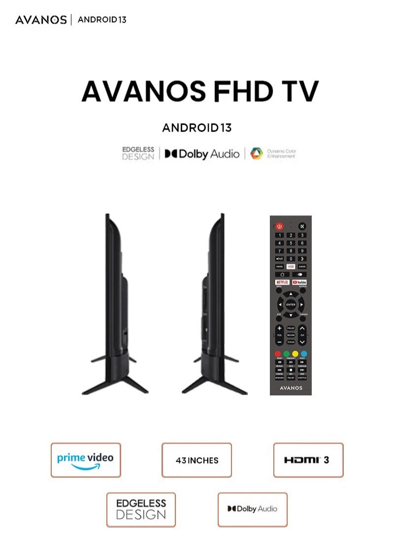AVANOS 43" FHD Edgeless Android TV  - Image 3