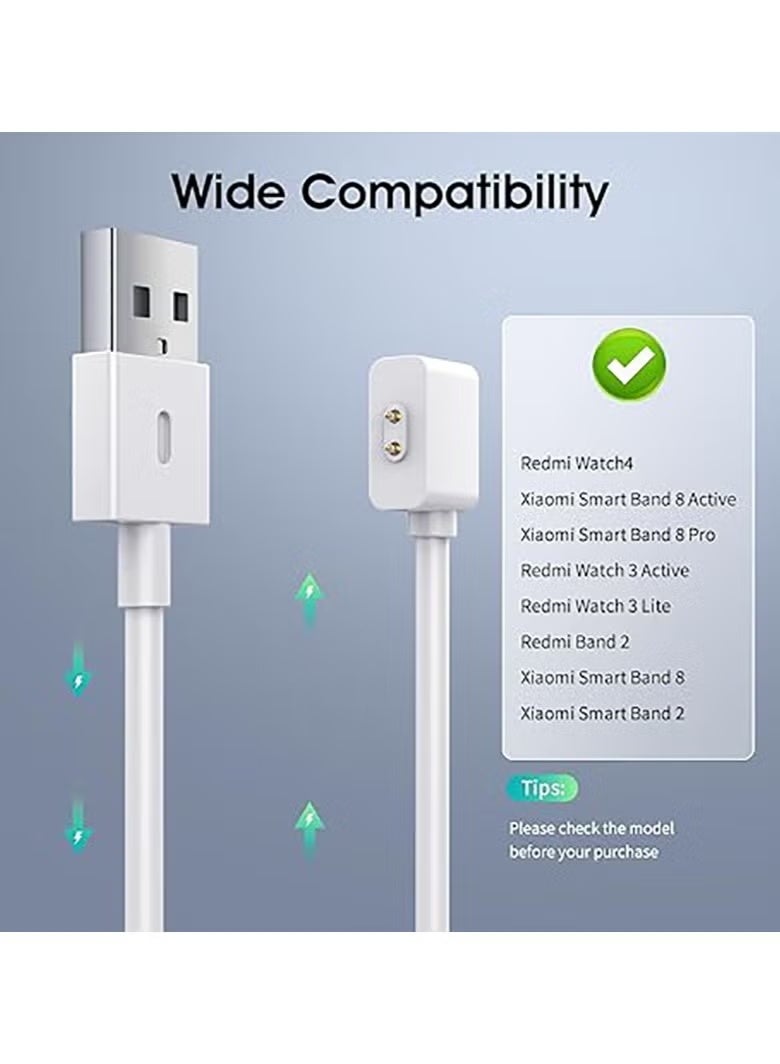 ROFE 1M USB Charger Cable Compatible with Xiaomi MI Band 10,MI Band 9/9 Pro,Mi Band 8/8 Pro,Redmi Watch 5/5 Lite/5 Active,Redmi Watch 4/4 Lite/4 Active,Redmi Watch 3/3 Lite/3 Active - Image 2