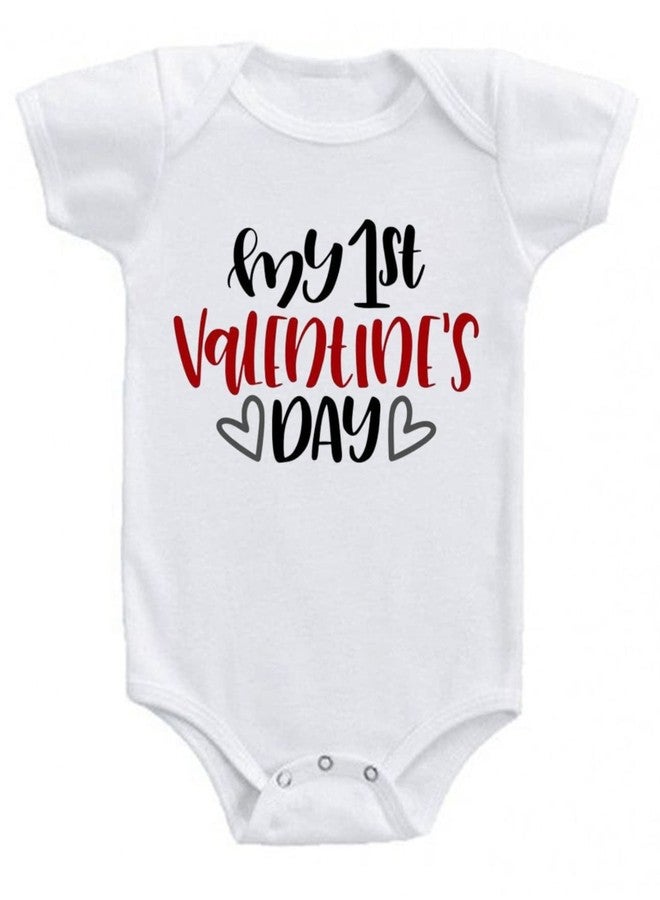 American Apple Valentine Printed Romper Dress Baby Sleep Suit For Boys & Girls Printed Love Brithady Vacation Gift Rompers (9-12 months, My 1st Valentine) - Image 1