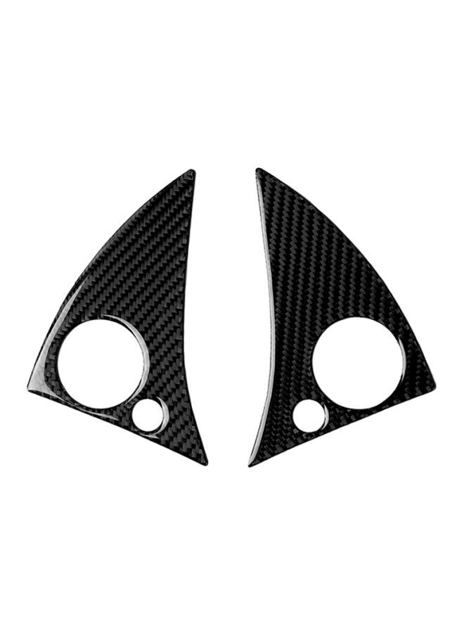 NIBEMINENT 2-Piece Car Button Inside Steering Wheel Sticker For Mercedes W204 C Class (2007-2010)