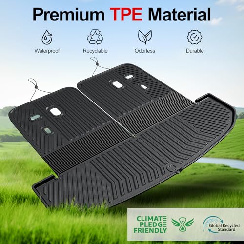 HOUCLEMIC Cargo Mat for Kia Sorento 2021-2025 2026, All Weather TPE Trunk Mat with Backrest Mat Waterproof Durable Seat Cover Protector Replacement for Kia Sorento - Image 4
