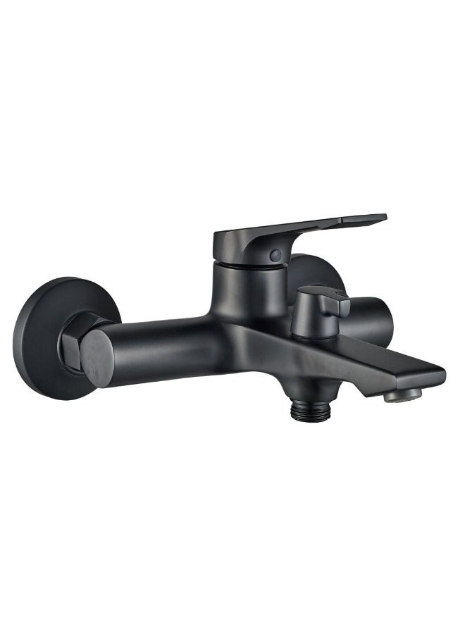 Milano Luxe Glow Bath Shower Mixer Set - Matt Black Brass Shower Mixer & Hand Shower - DIY Installation, 10 Year Warranty, Modern Indoor Bathroom Fixture