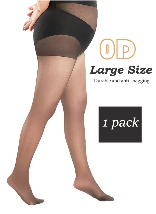 Generic - Highly Transparent 0D Black Transparent Stockings - Anti-Snagging And Anti-Slip Women's Pantyhose With Large Sizes And Wide Uses - Large Sizes Suitable For 120-170 Catties - Image 1