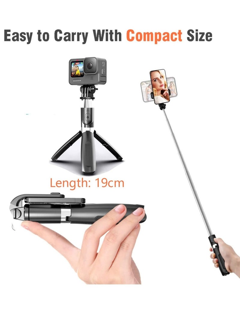 ELTRAZONE 3 in 1 Extendable Selfie Stick Tripod with Detachable Bluetooth Wireless Remote Phone Holder for iPhone 12/Xs/iPhone 8/iPhone 11/11pro,  - Image 3