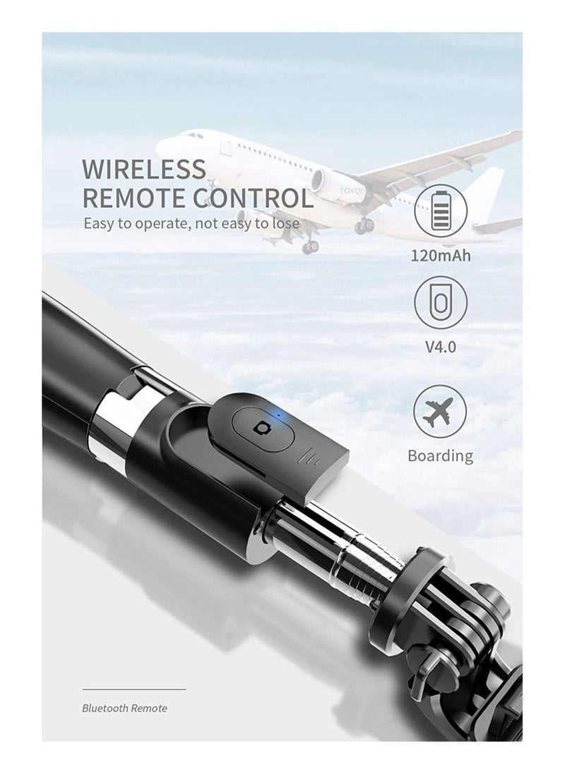 ELTRAZONE 3 in 1 Extendable Selfie Stick Tripod with Detachable Bluetooth Wireless Remote Phone Holder for iPhone 12/Xs/iPhone 8/iPhone 11/11pro,  - Image 4